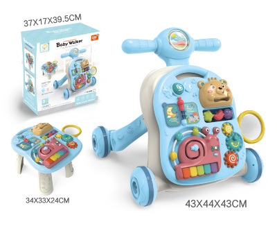 Antepremergător și Masuță cu Activități, 2 în 1, albastru | image