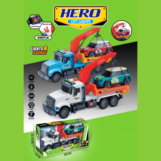 Camion de Remorcare cu Lumină și Sunet – Hero City Lights