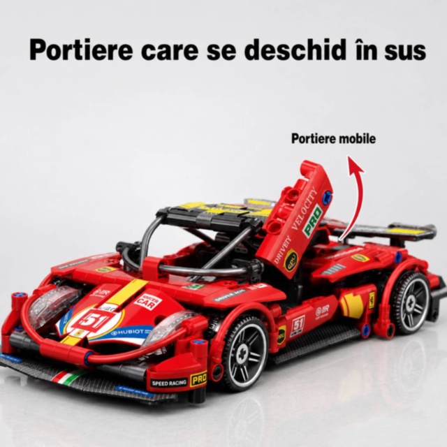 Mașină sport de construit cu inerție, 408 piese
