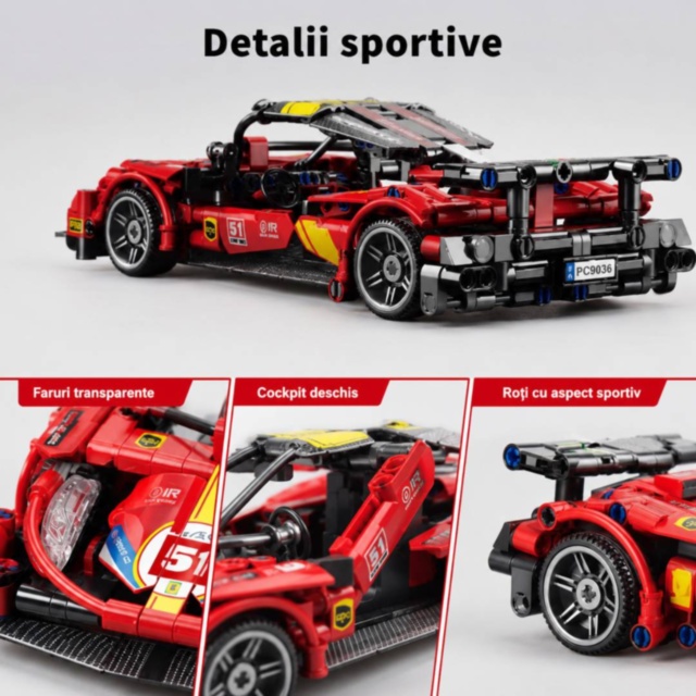 Mașină sport de construit cu inerție, 408 piese