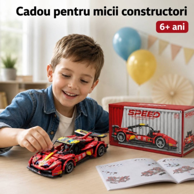 Mașină sport de construit cu inerție, 408 piese