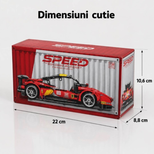 Mașină sport de construit cu inerție, 408 piese