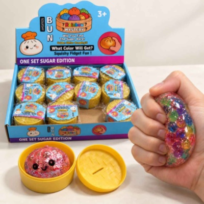 Jucărie squishy cu sclipici și bile colorate, o bucată | image