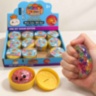 Jucărie squishy cu sclipici și bile colorate, o bucată