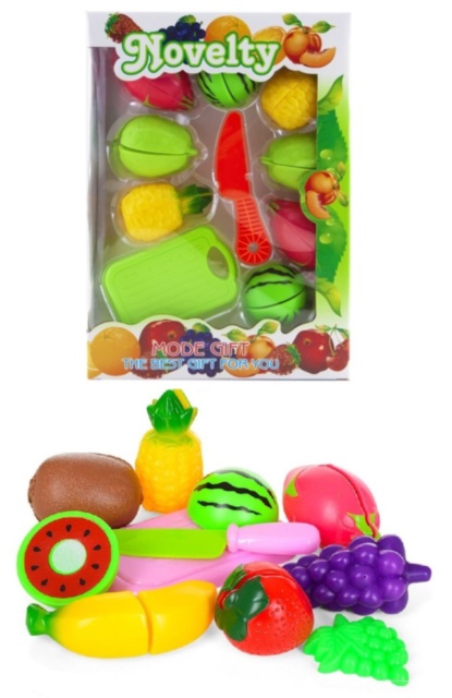 Set 8 Fructe de Feliat cu Cuțit și Tocător