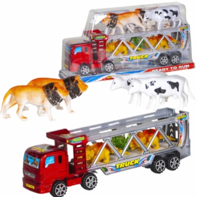 Camion cu Trailer și 6 Animale, 34cm | image