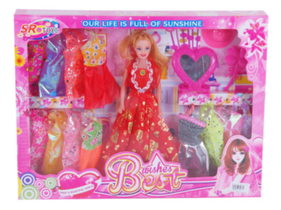 Barbie cu 12 Ținute și Oglindă  | image