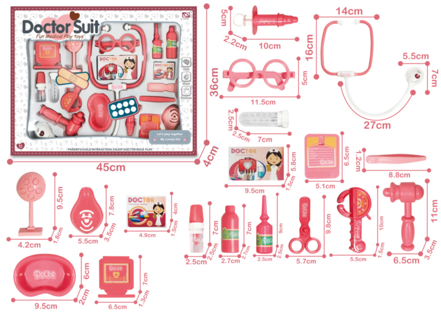 Trusa Doctorului 19 Accesorii, Sunete și Lumini