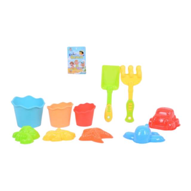 Set Jucării de Nisip "Distracție pe Plajă" cu Lopățică și Forme