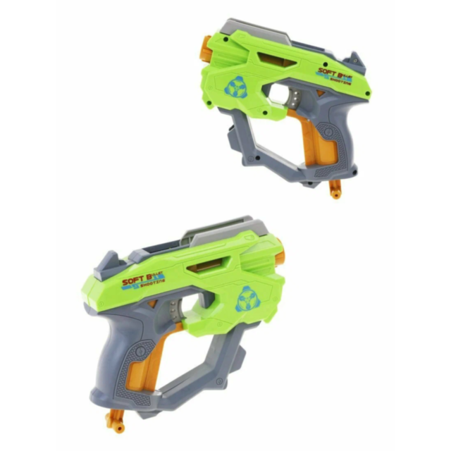 Set Pistol cu Gloanțe Moi și Țintă pentru Tir Interactiv