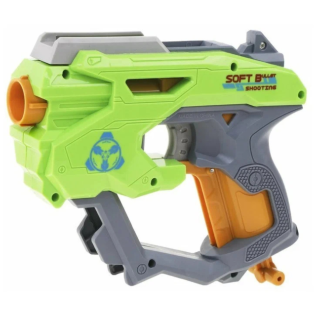 Set Pistol cu Gloanțe Moi și Țintă pentru Tir Interactiv