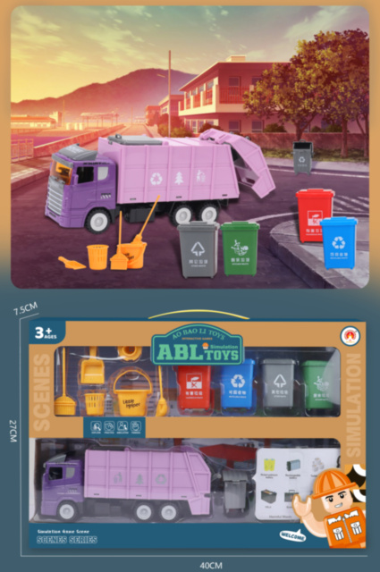 Set Salubrizare cu Camioan de Gunoi, Pubele și Accesorii
