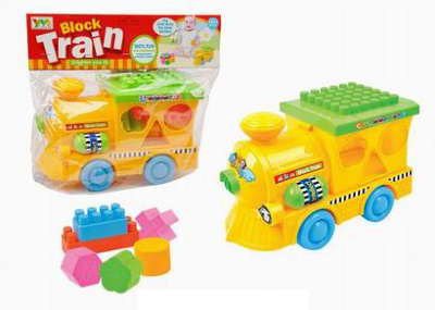 Locomotivă cu Figuri și Blocuri de Potrivit | image