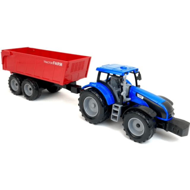Tractor Fermă cu Remorcă Mare (culoare aleatorie)