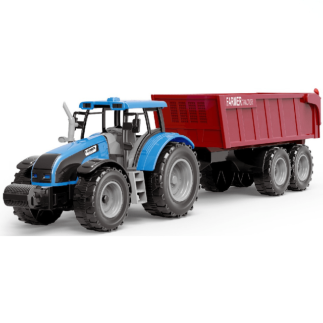 Tractor Fermă cu Remorcă Mare (culoare aleatorie)