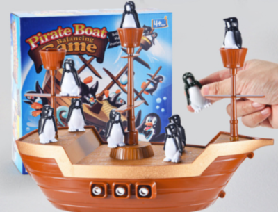 Joc de Echilibru Pirate Boat cu Pinguini, Dezvoltă Coordonarea și Răbdarea  | image