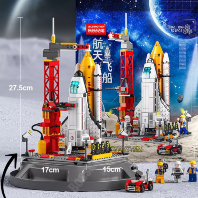Set de Construcție Navetă Spațială cu Rachetă și Astronauți – 521 Piese 