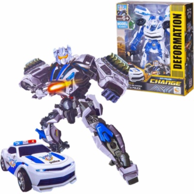 Mega Robot Transformabil în Mașină de Poliție | image