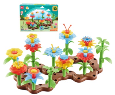 Grădina cu Flori, set de construcție artizanal 54 detalii | image