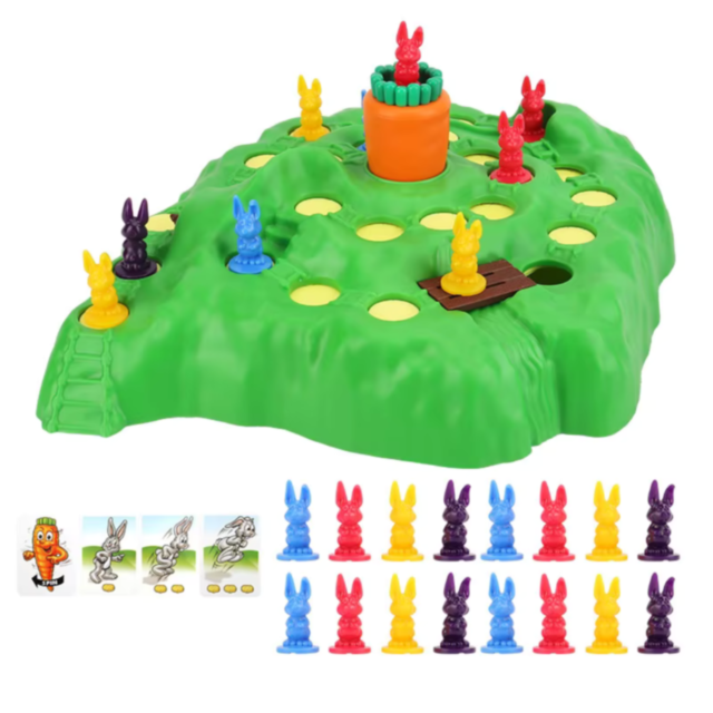 Joc Interactiv „Iepurașii și Morcovul” – Distracție și Strategie pentru Copii