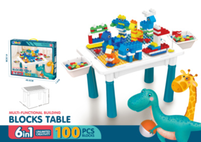 Constructor 100 Piese cu Masă și Scăunel | image