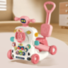 Centru 6 în 1 Roz pentru Bebeluși – Antemergător, Masă de Joacă și Trotinetă