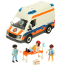 Ambulanță Medicală de Jucărie cu Echipaj și Accesorii