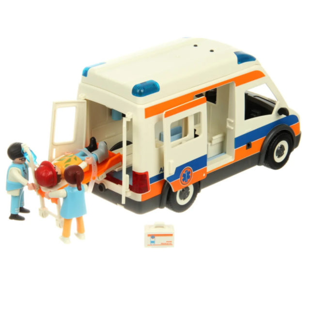 Ambulanță Medicală de Jucărie cu Echipaj și Accesorii