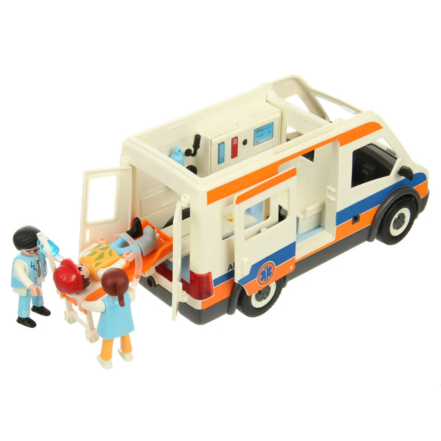 Ambulanță Medicală de Jucărie cu Echipaj și Accesorii