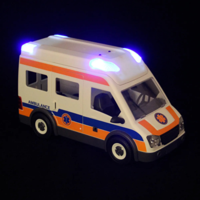 Ambulanță Medicală de Jucărie cu Echipaj și Accesorii