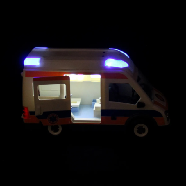 Ambulanță Medicală de Jucărie cu Echipaj și Accesorii