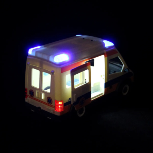 Ambulanță Medicală de Jucărie cu Echipaj și Accesorii