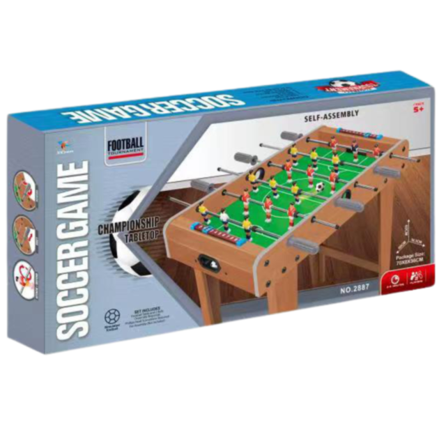 Masa de Fotbal pentru Copii cu Picioare din Lemn – Joc de Fotbal de Masă 69x37x62 cm