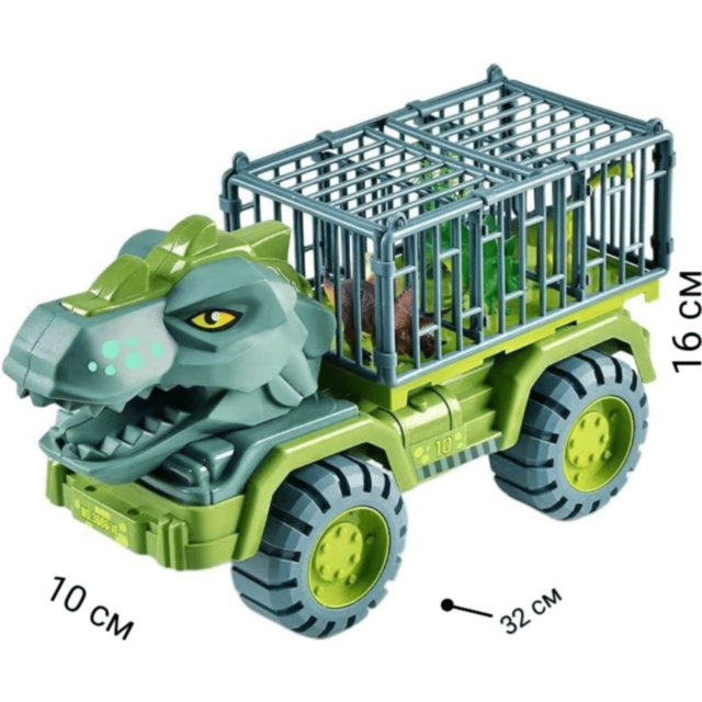 Camion Dinozaur cu Triceratops și Figurine Dino (model aleatoriu)