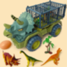 Camion Dinozaur cu Triceratops și Figurine Dino (model aleatoriu)