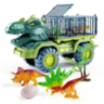 Camion Dinozaur cu Triceratops și Figurine Dino (model aleatoriu)