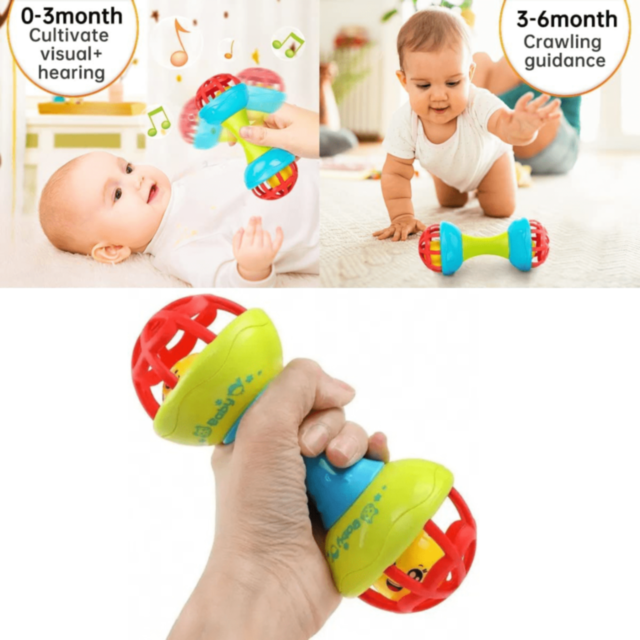 Zornăitoare Colorată pentru Bebeluși cu Bile Sunătoare 