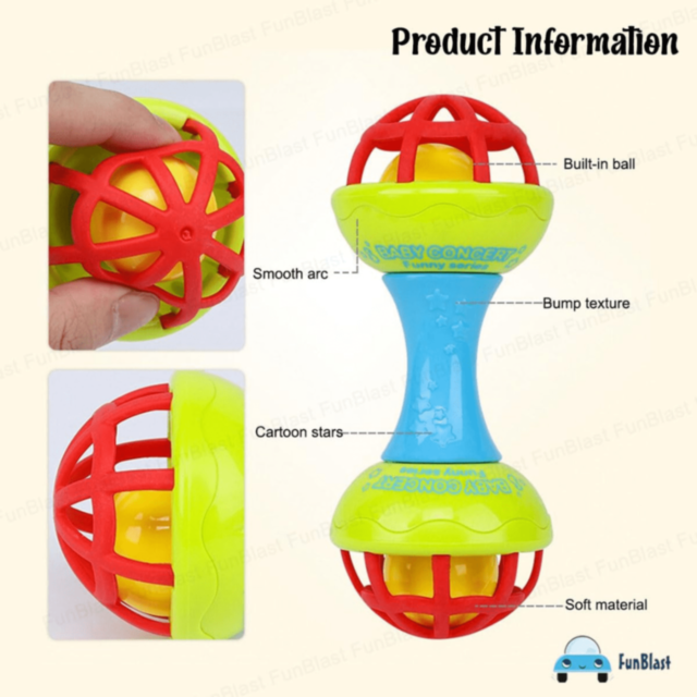 Zornăitoare Colorată pentru Bebeluși cu Bile Sunătoare 
