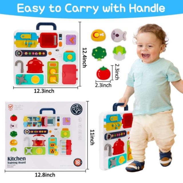 Busy Board Montessori de Bucătărie cu Activități Interactive