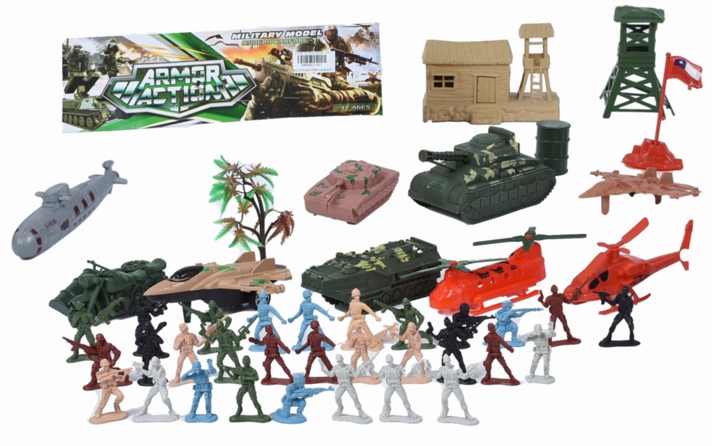 Set Soldați cu Tancuri, Avioane, Submarin și Turnuri