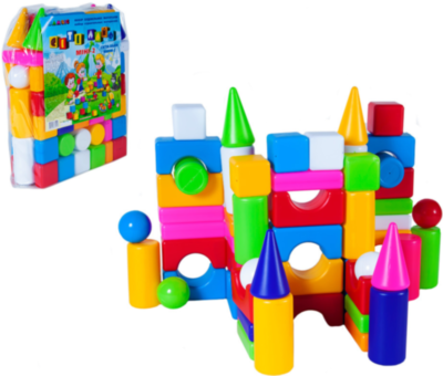 Set de Construcție cu Forme Geometrice Colorate   | image