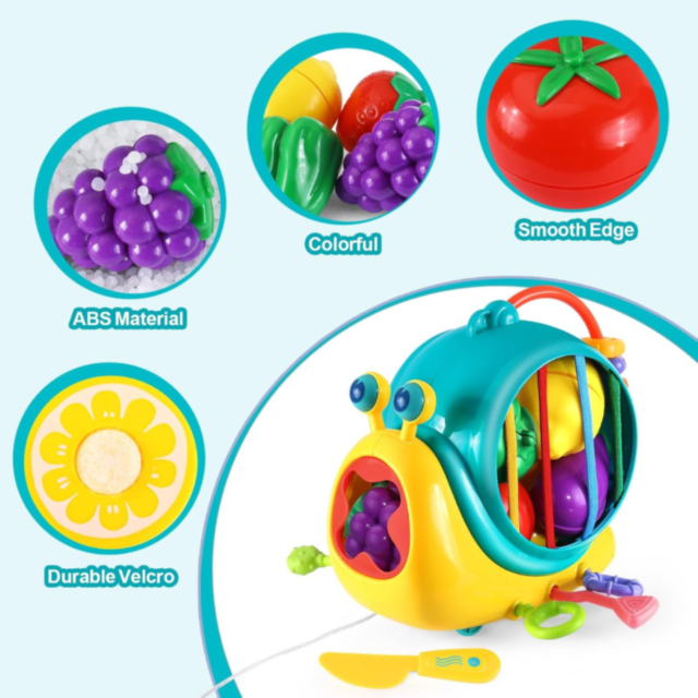 Melc Interactiv cu Fructe și Legume – Dezvoltare Sensorială pentru Copii