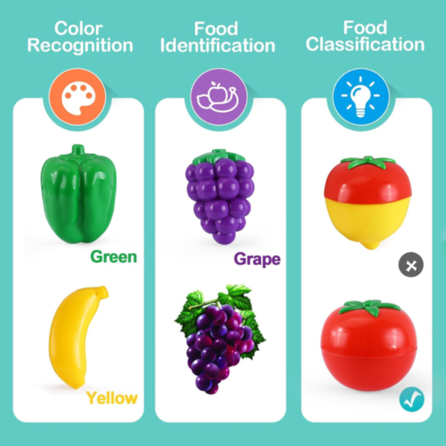 Melc Interactiv cu Fructe și Legume – Dezvoltare Sensorială pentru Copii