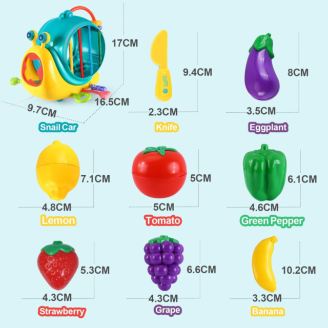 Melc Interactiv cu Fructe și Legume – Dezvoltare Sensorială pentru Copii