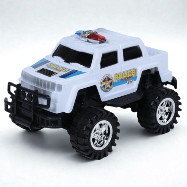 Mașină Poliție Monster Truck cu Roți Mari (culoare aleatorie)