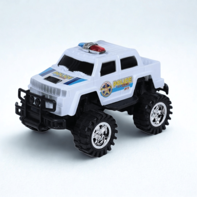 Mașină Poliție Monster Truck cu Roți Mari (culoare aleatorie)