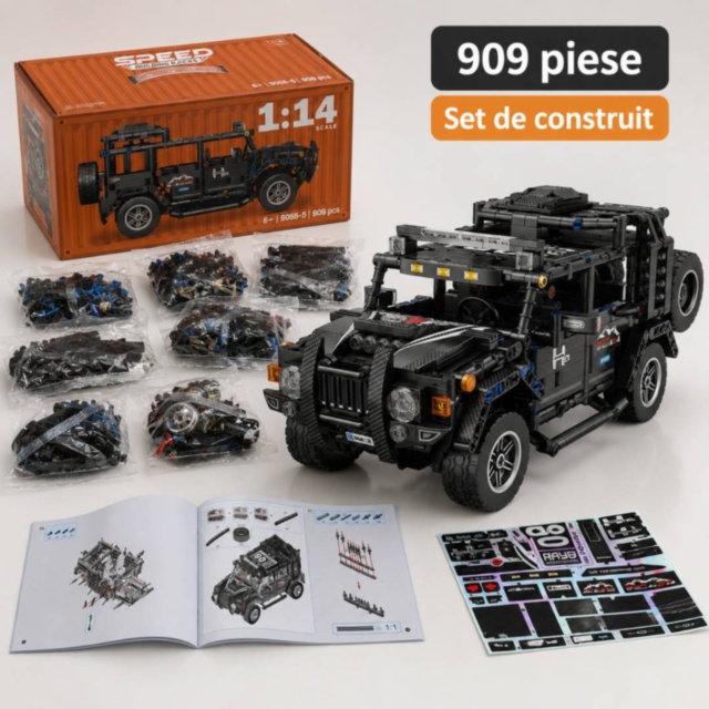 Set de construcție SUV off-road din 909 piese