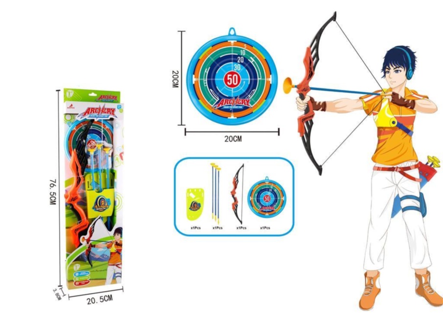 Arc cu 3 Săgeți și Țintă, 71cm