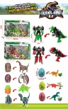 Set Robot, 4 Dinozauri și 3 Ouă Transformeri