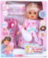 Păpușă cu Sunete, Set de Doctor, Pampers și Sticluță, face pi-pi la oliță